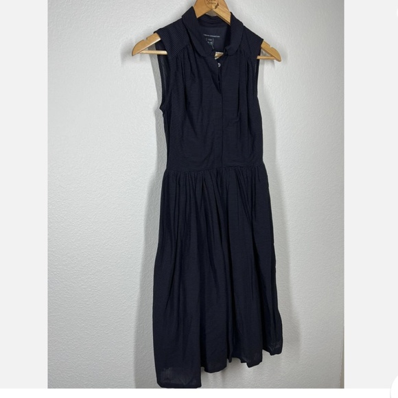 COPY - NWOT French Connection Enya Navy Striped Sleeveless Women Dress Size 2 - Picture 4 of 5
